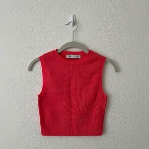 Zara High Neck Crop Top